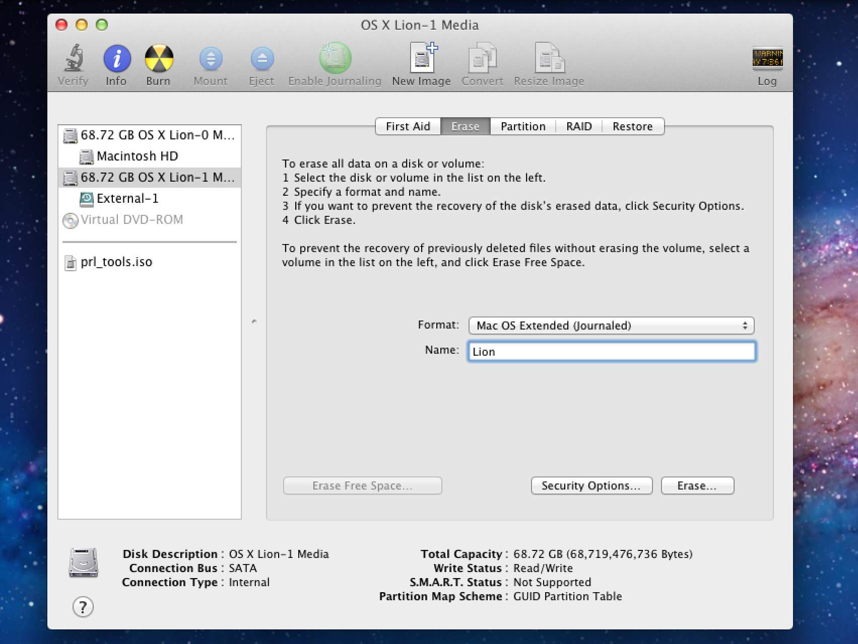 prepare hard drive for mac install